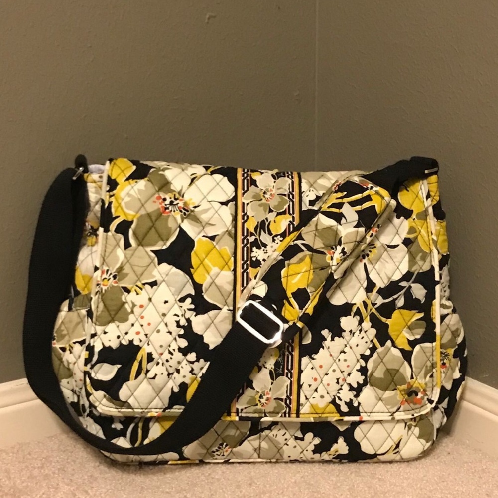 Vera Bradley Messenger Diaper Bag In Dogwood